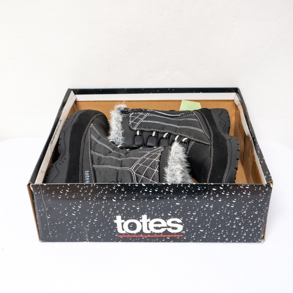 Totes faux fur lined winter boots New in box with tags - Women size 8 - Picture 2 of 7